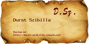 Durst Szibilla névjegykártya